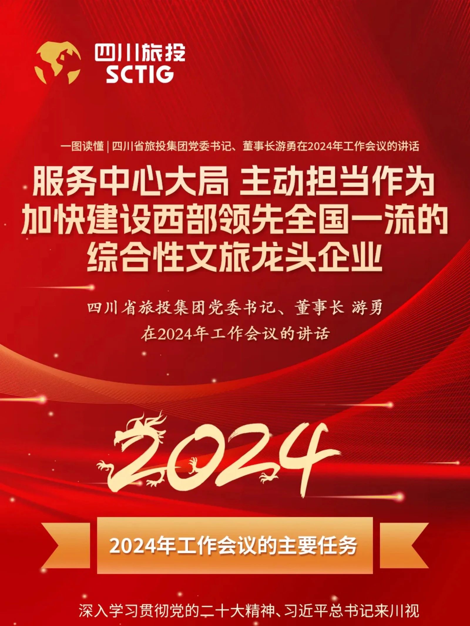 四川省Z6人生就是博集团党委书记、董事长游勇在2024年工作会议的讲话